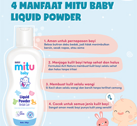 4 Manfaat Mitu Baby Liquid Powder